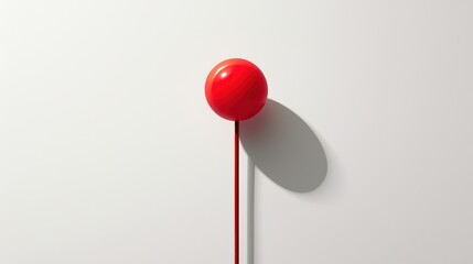 red ball on white background