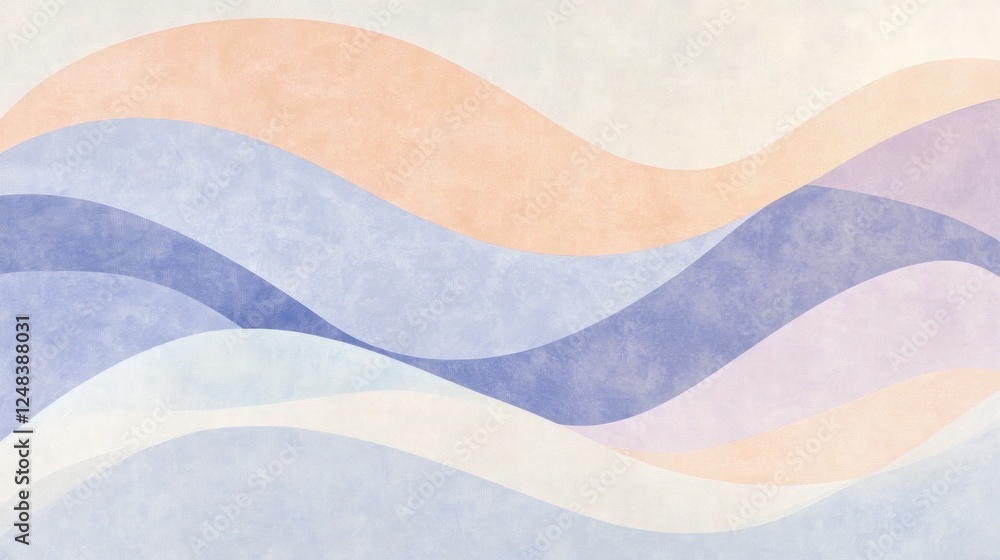Poster abstract pastel wave pattern design background