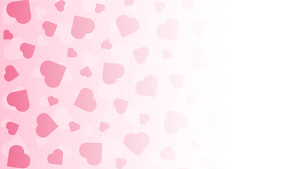 Celebrative romantic background with hearts and place for your text. Vector illustration. Poster, postcard, card.