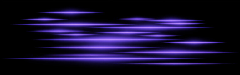 Glowing purple light streaks on a black background. Horizontal neon beams create a high-speed motion effect, symbolizing futuristic technology and digital energy