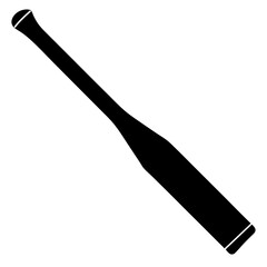cricket bat black silhouette vector, Simple silhouette Design vector icon with white background.