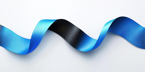 Estonia national flag, wavy ribbon on a white background. Blue, black, and white Estonian flag design for banners, flyers, or posters. Elegant template with copy space for celebrations and events.