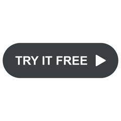 Try It Free Button  Vector Illustration Isolated on White Background