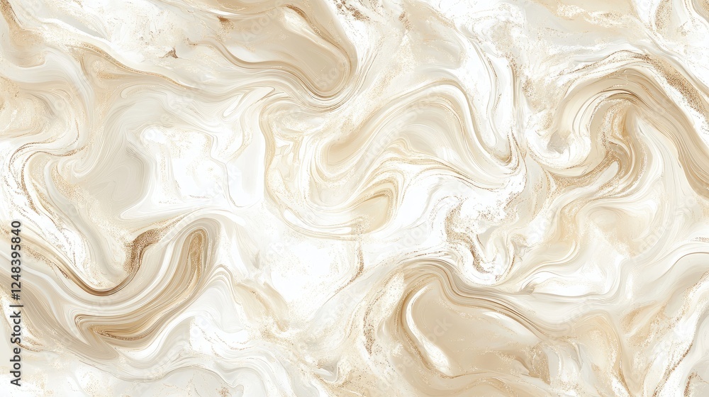 Poster abstract marble design featuring fluid, swirling patterns in soft neutral tones, perfect for creatin