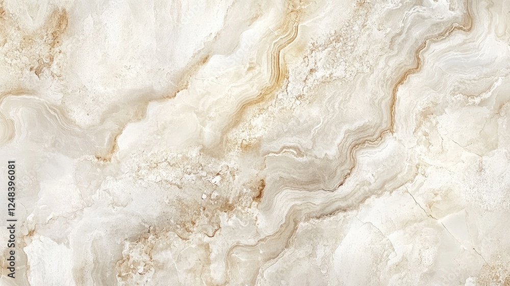 Poster abstract marble texture with fluid, swirling patterns in soft neutral tones, creating an elegant and