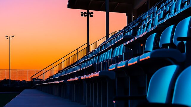 Sky Blue Seats & VIP Boxes at Sunset