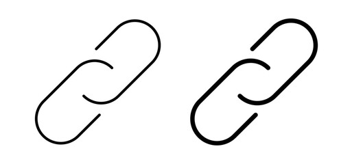 Link icons pack vectors in black flat and strokes