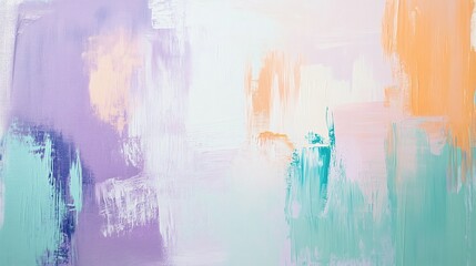 Abstract Pastel Acrylic Painting with Textured Brushstrokes