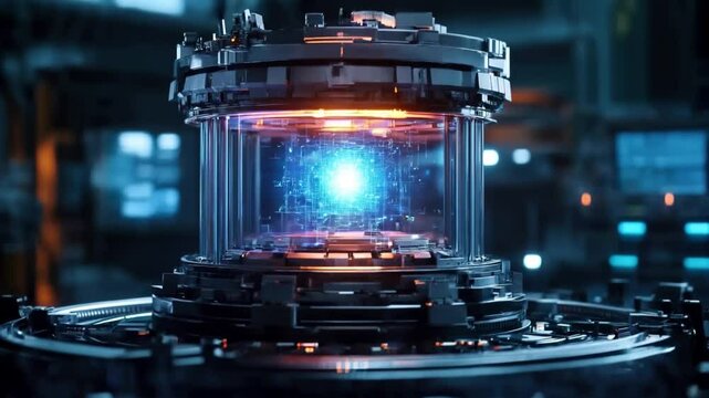 glowing core particle accelerator video