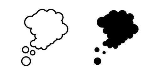 Smoke icons pack vectors in black flat and strokes