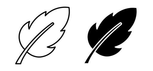 Feather icons pack vectors in black flat and strokes