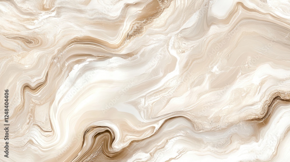 Poster subtle abstract marble texture with swirling fluid patterns in soft neutral colors, perfect for addi