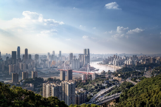 aerial view of chongqing,china