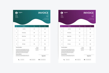 Invoice templet design vector file for your business


