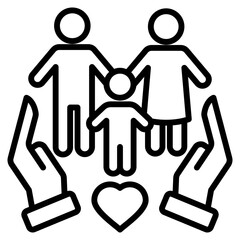 Fototapeta premium caring single icon