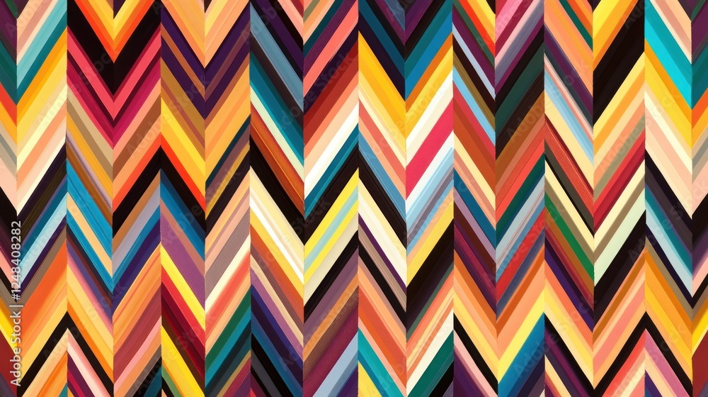 Aufkleber abstract colorful chevron pattern design