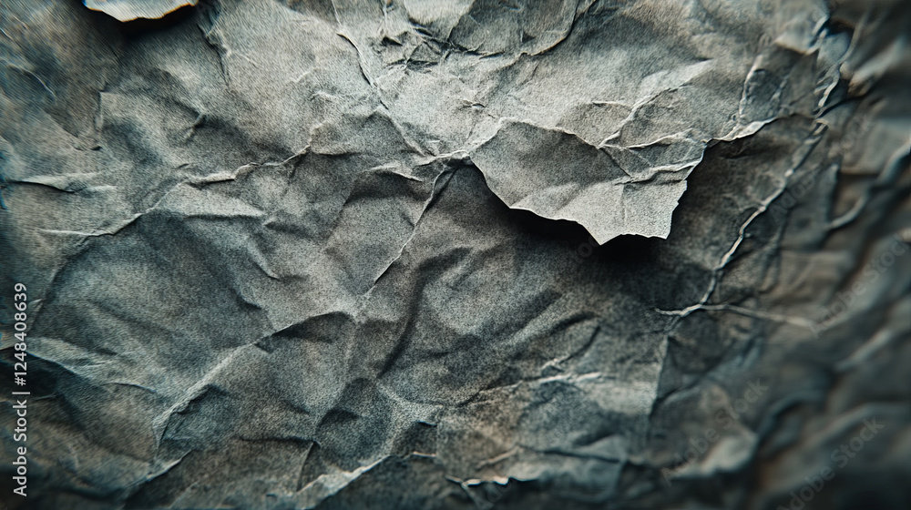 Poster abstract grey paper like structure with fading effect background texture 3d render illustration