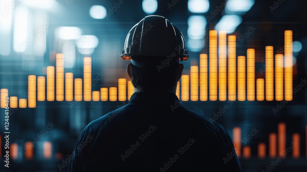 Poster analyzing petroleum and economic market trends through advanced data visualization techniques to gai