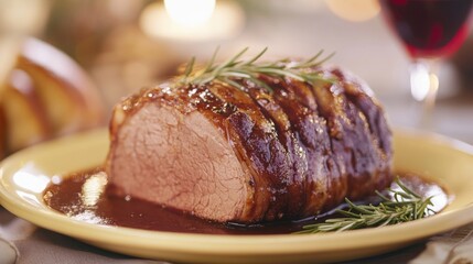 roasted pork tenderloin with bacon and rosemary