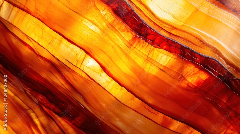 Poster abstract orange and red agate stone texture