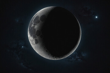 Magnificent moon shining in the night sky! Perfect for celestial themes, space exploration, and adding a touch of magic to your projects