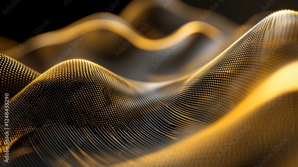 Aufkleber a detailed shot of a d line graph illustrating stock market performance, with golden lines and data 