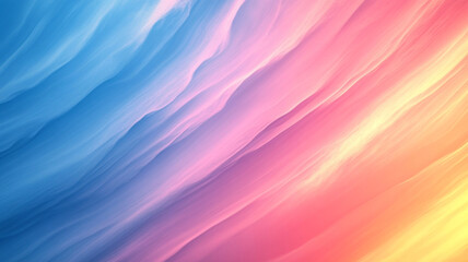 Fototapeta premium Abstract flowing gradient background featuring smooth transitions of blue, pink, and yellow hues