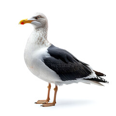 Fototapeta premium Majestic Black-legged Gull: A Stunning Portrait of Coastal Avian Wildlife