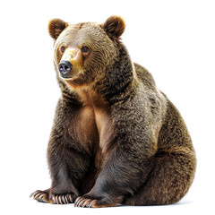 Obraz premium Majestic Brown Bear: A Stunning Close-up Portrait of a Wild Animal in its Natural Habitat