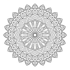 round ornamental round lace pattern mandala design 