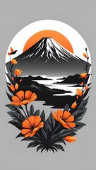 mountain fuji in autumn