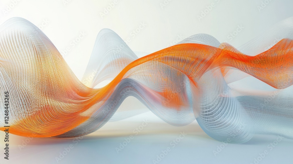 Poster a wide-angle view of a d line graph with multiple data series, showing curves and intersections in a