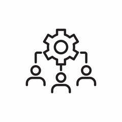 Team technology management system icon vector sign