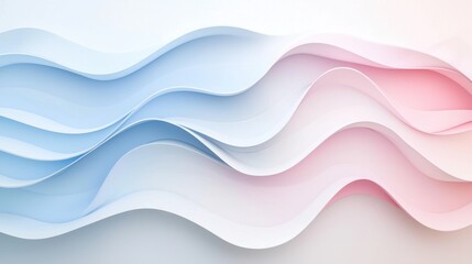 Fototapeta premium Abstract Pastel Wave Background: Serene Pink and Blue Undulations