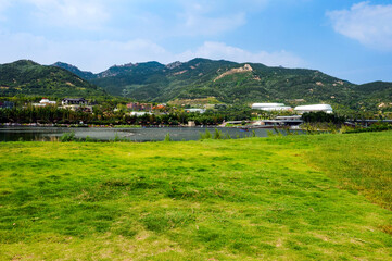 Tianshui Lake, Qingdao World Horticultural Exposition Park, Shandong Province, China. August 2014, China.