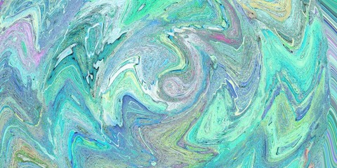 UAbstract Fluid Art Background Featuring Vibrant Teal and Mint Hues