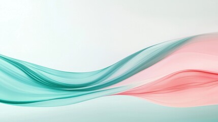 Obraz premium Abstract Teal and Pink Wave Background