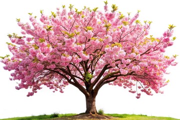 Obraz premium Captivating Sakura Tree in Full Bloom, a Testament to Nature's Splendor