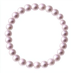 Obraz premium Elegant pearl necklace, isolated on white background