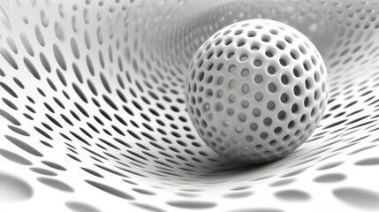 abstract white ball sphere visualization background 3d render illustration