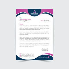 Modern Professional corporate  business letterhead design template 