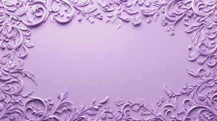 Lavender Floral Frame Design Elegant Background