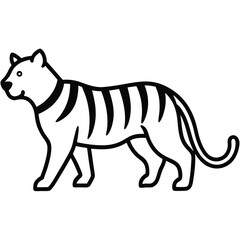 This is tiger vector icon design with illustration