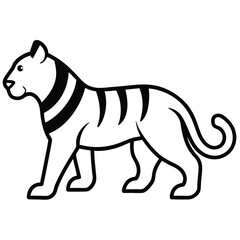 This is tiger vector icon design with illustration