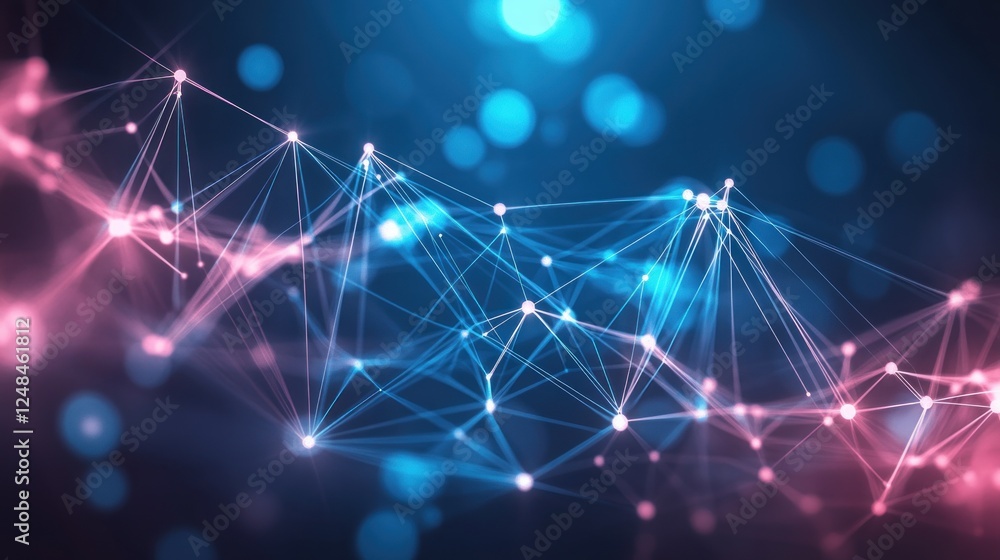 Poster Abstract Network Digital Connections Illuminated Nodes