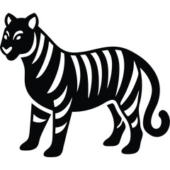 This is tiger vector icon design with illustration