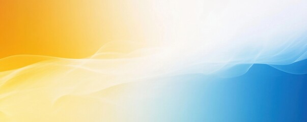 Abstract white- blue and yellow gradient background banner