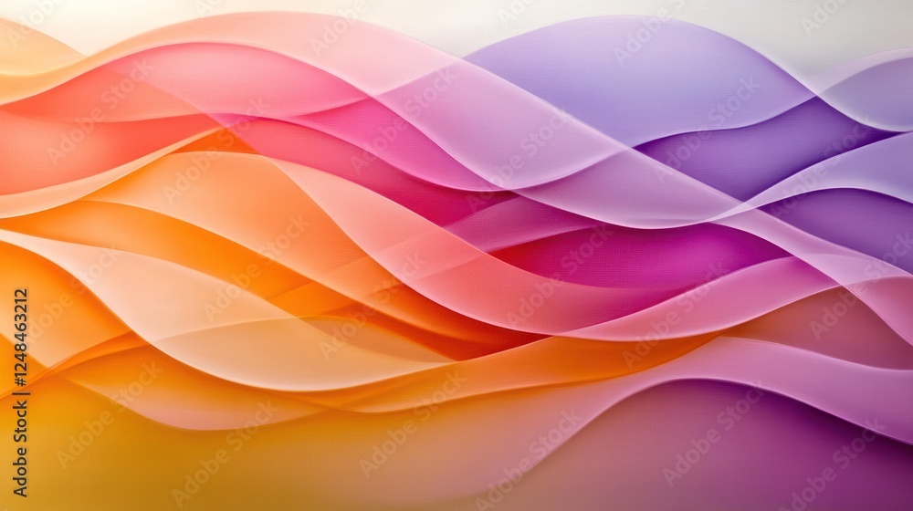 Poster abstract colorful waves flowing design