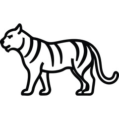 This is tiger vector icon design with illustration
