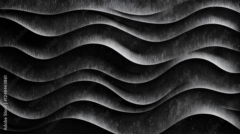 Poster abstract wavy pattern with a grainy texture, ideal for background designs